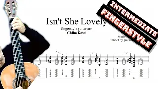 Isn't She Lovely TAB - fingerstyle guitar tabs (PDF + Guitar Pro)