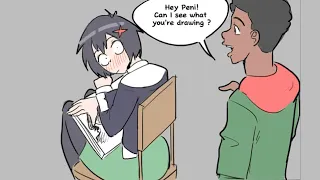 "Are these your drawings?" but with Peni and Miles