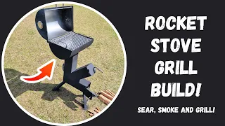 Rocket Stove Grill/Smoker Build! DIY
