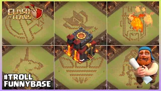 TOP 25 TH 10 FUNNY & TROLL BASES COC BASE DESAIGN with COPY LINK