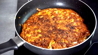 Cabbage with eggs tastes better than meat! Quick and Simple delicious breakfast recipe!