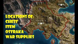 [Assassin's Creed Odyssey] All Chest, Item and Ostraka Locations in Phokis (Loot Treasure)