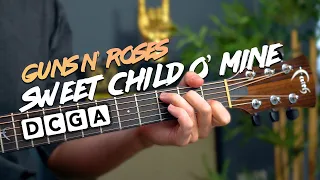 Sweet Child O' Mine - acoustic guitar lesson/ tutorial - Guns N Roses