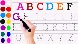 How to Write & Read Alphabets, Abcd Video for Kids, Phonics Song with Colour......