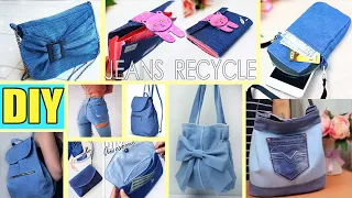 8 FANTASTIC DIY OLD JEANS RECYCLE IDEAS 2020 // How to Sew New Things From old Jeans