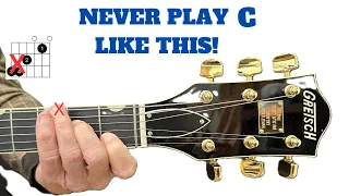 4 EASY WAYS TO PLAY C CHORD - But 1 Way is Best
