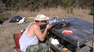 Ruger M77 Frontier Scout Rifle Shooting. 243 Winchester.