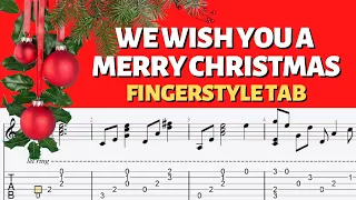 WE WISH YOU A MERRY CHRISTMAS Fingerstyle Tab - FREE Tab Download