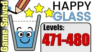 Happy Glass | All Levels 471-480 (Solution 3 Stars ★★★)