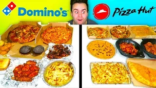 DOMINO'S vs. PIZZA HUT - Full Menu Restaurant Taste Test!