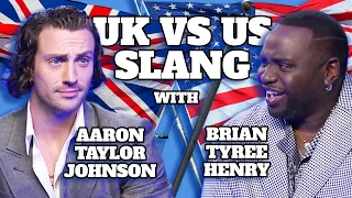 "What's A Simp?!"🤣 Aaron Taylor Johnson & Brian Tyree Henry UK Vs US Slang | Bullet Train Interview!