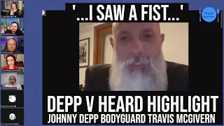 '...I Saw A FIST...' | Bodyguard Travis McGivern Testimony | Johnny Depp Vs. Amber Heard Highlight