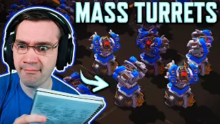 ByuN Builds 100 Turrets to Defend his Battlecruisers! StarCraft 2