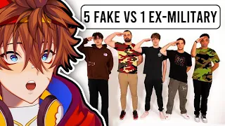 Veteran Guesses Ex-Military Vs 4 Fake | Kenji Reacts