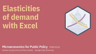 PMAP 8141 • Example: Elasticity of demand with Excel