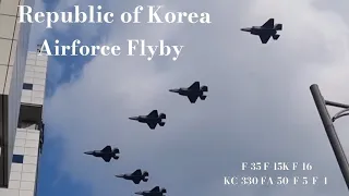 대한민국공군 압도적 편대비행 #flyby #F-35 #F-15K #Fa-50  #airshow #adex2023 #Korea #airforce