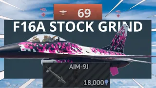 MY F16A STOCK GRIND MADE ME INSANE | War thunder