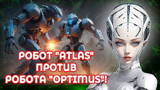 Робот "Atlas" против робота "Optimus"! #ии #robot #искусственныйинтеллект #нейросеть