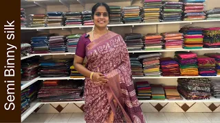 Semi Binny silk sarees | Deepavali collection | Apavaranam |￼ 18 October 2023￼￼