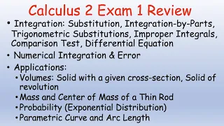 Calculus 2 Exam 1 Review Problems and Solutions