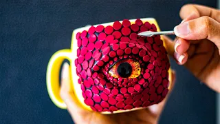 Spooky Eye Monster Mug Tutorial | Halloween Polymer Clay Craft