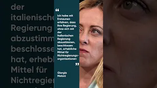 Wegen Flüchtlingshilfe: Meloni beschwert sich mit Brief bei Kanzler Scholz