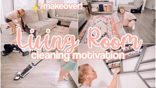 LIVING ROOM CLEAN WITH ME // SUMMER CLEANING // ROOM MAKEOVER // HOMEMAKING // SUNDAY RESET 2022