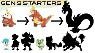 All Gen 9 Starters Pokémon Evolution : Sprigatito Fuecoco Quaxly | Max S