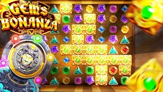 500x+ On GEMS BONANZA! - Huge WIN!? - Slot Highlights