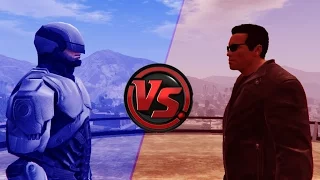 Terminator VS Robocop - Epic Battle (GTA 5)