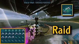 ( ARK MOBILE ) RAID a Huge base - OP LOOT