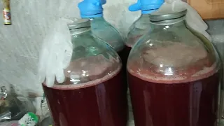 Изготовление домашнего вина из вишни.часть первая.