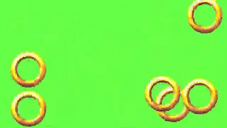 Sonic rings  /Green screen