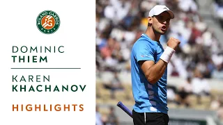 Dominic Thiem vs Karen Khachanov - Quarterfinals Highlights | Roland-Garros 2019