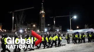 Global National: Feb. 19, 2022 | Police, protesters face off in Ottawa for 2nd day