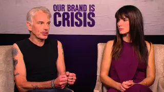 Our Brand is Crisis: Sandra Bullock & Billy Bob Thornton Movie Interview | ScreenSlam