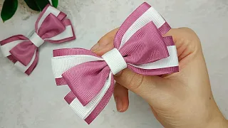 Amazing Ribbon Bow - How to make Hair Bows from the ribbon - Ribbon Bows step by step - Bow tutorial