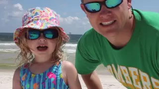 3 year old reports on oil spill conditions on Alabama's Gulf coast