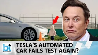 WATCH : Self-driving Tesla Model 3 runs down child dummy in safety test