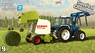 NEW BALER FOR MAKING GRASS SILAGE Survival Challenge FS22 Hinterland Ep 9