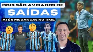 GRÊMIO COMUNICA SAÍDAS A DOIS JOGADORES | UM NÃO DEVE MAIS ATUAR | TIME COM ATÉ 6 MUDANÇAS PRO JOGO