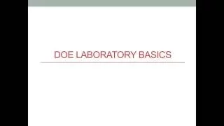 DOE Laboratory Basics