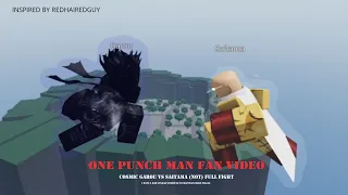 Saitama vs Garou recreated in Roblox, The Strongest Battlegrounds.