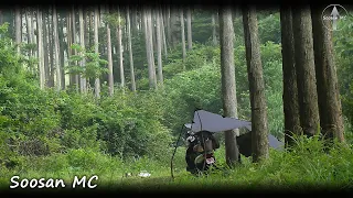 [MotoCamp] Scooter Camping Adventure in the Rainy Season in Japan