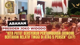 Pengantar Presiden Joko Widodo pada Sidang Kabinet Paripurna, di Istana Negara, Senin (3/7)