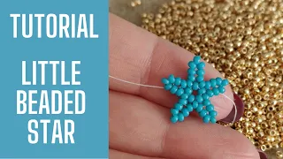 ENGLISH How to make a beaded star only with seed beads