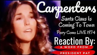 The Carpenters | Santa Claus is Coming To Town | Perry Como's Christmas Show, 1974-REACTION VIDEO