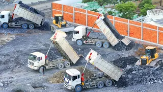 EP471,Wow Incredible!! Excellent Techniques Making Road By Dozer SHANTUI Pushing Rock