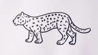 How to draw a Leopard // easy step by step