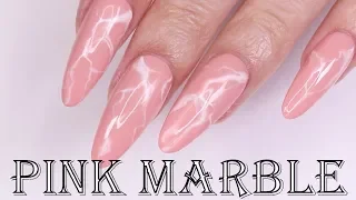 Pink Marble Nails with Madam Glam Products | Red Iguana | April Ryan
